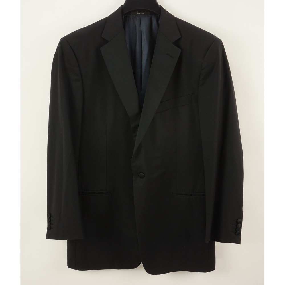 Ermenegildo Zegna Rom Fit Satin Lapel Single Button‎ Tuxedo Jacket Striped 44R